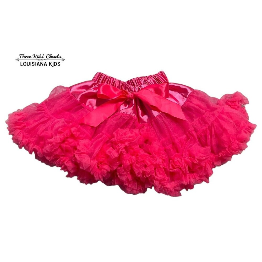 Posh Peanut Sz 90 (3Y) Hot Pink Ruffle Tulle Skirt